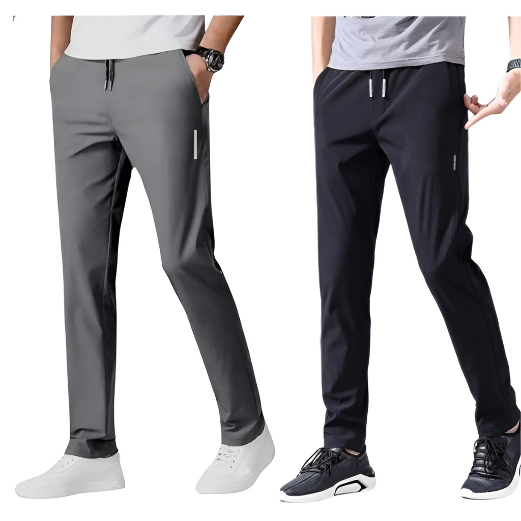 Men's Sports Regular Fit Cool Pants with Two Side Pockets - Pack of 3