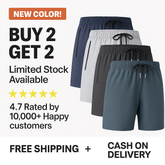 Combo of 4 Men's Stretchable Cotton Shorts